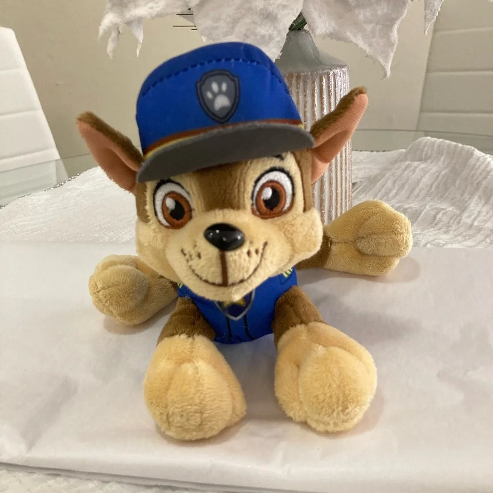 Nickelodeon Paw Patrol Chase Plush Toy Blue Tan Stuffed Animal